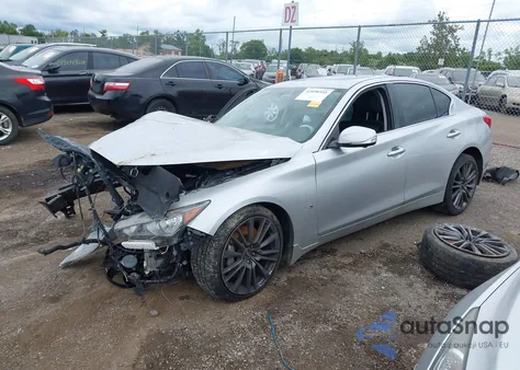 2016 Infiniti Q50 3.0T Red Sport 400 из США, поврежденный, VIN JN1FV7ARXGM451332